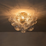 Cluster Ceiling Lights Modern Chandelier Semi Flush Mount Glass Bubble Design - Image 15