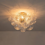 Cluster Ceiling Lights Modern Chandelier Semi Flush Mount Glass Bubble Design - Image 4