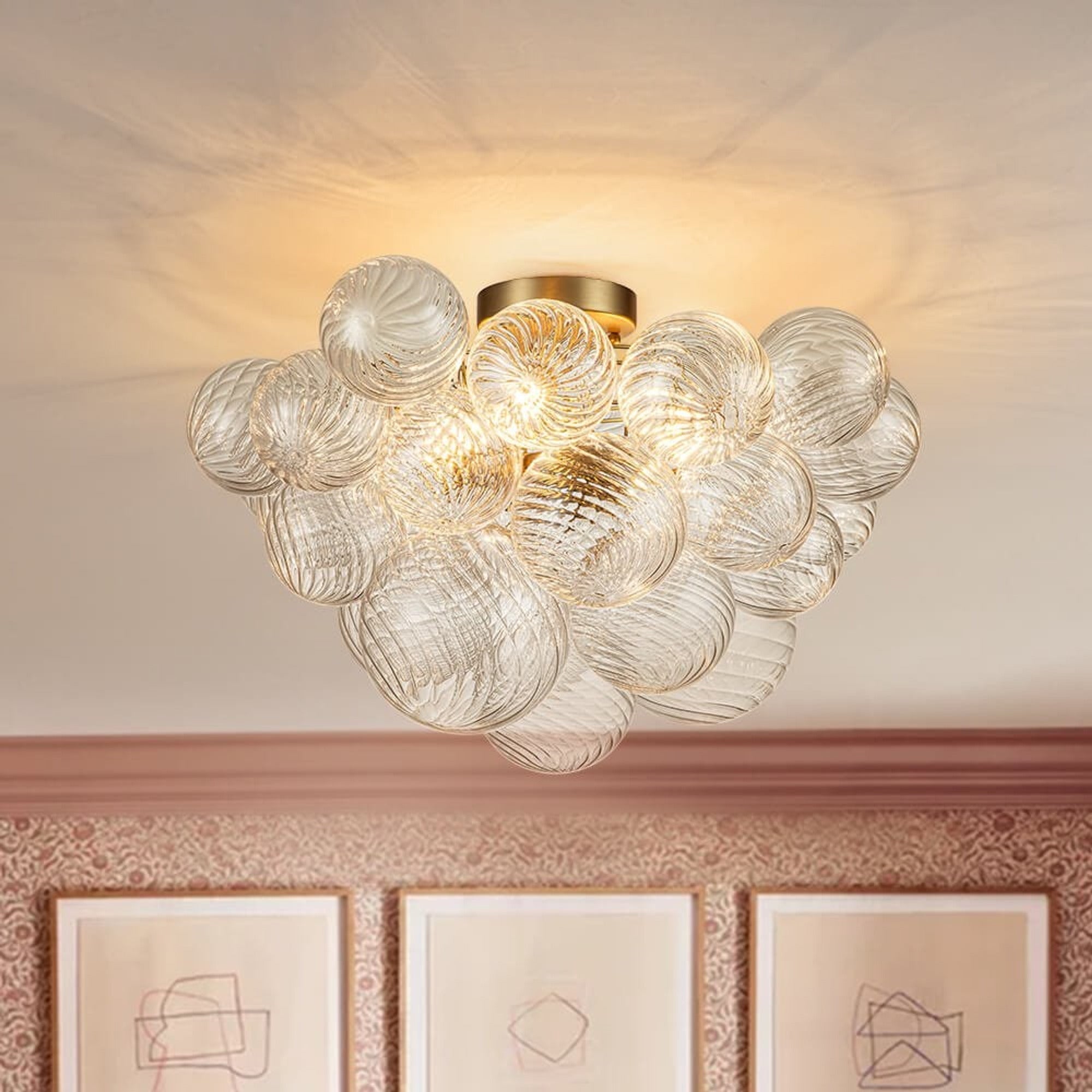 Cluster Chandelier Modern Bubble Glass Ceiling Light - Image 17