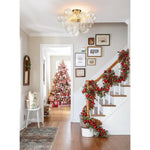 Cluster Chandelier Semi Flush With Textured Glass Bubbles - Image 1
