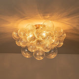 Cluster Chandelier Semi Flush With Textured Glass Bubbles - Image 16
