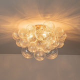 Cluster Chandelier Semi Flush With Textured Glass Bubbles - Image 18