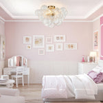 Cluster Chandelier Semi Flush With Textured Glass Bubbles - Image 3