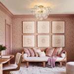 Cluster Chandelier Semi Flush With Textured Glass Bubbles - Image 7