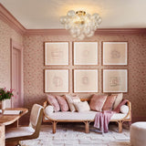 Cluster Chandelier Semi Flush With Textured Glass Bubbles - Image 7