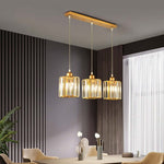 Cluster Pendant Light Adjustable Cylindrical Glass Shade - Image 1