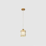 Cluster Pendant Light Adjustable Cylindrical Glass Shade - Image 12