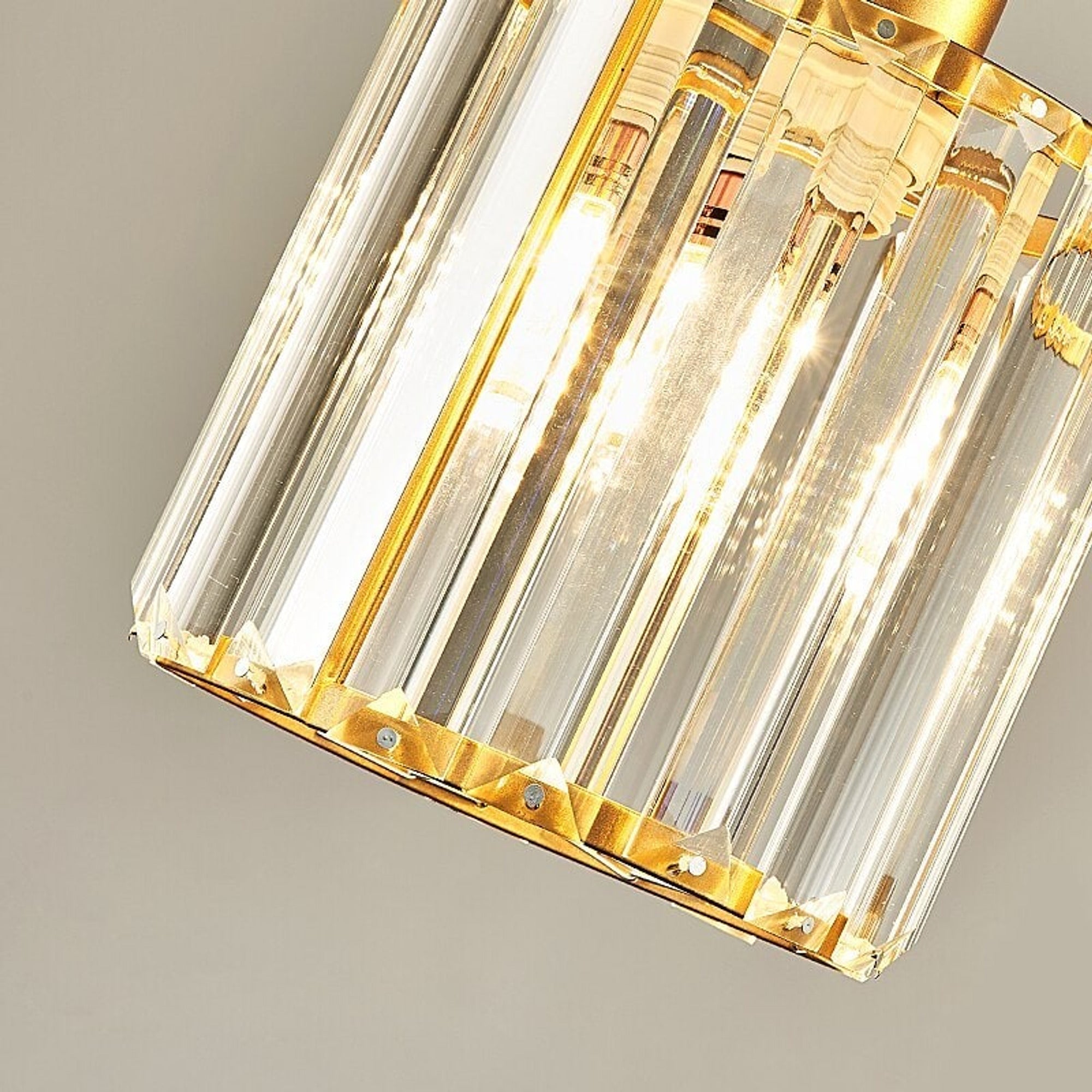 Cluster Pendant Light Adjustable Cylindrical Glass Shade - Image 2