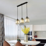 Cluster Pendant Light Adjustable Cylindrical Glass Shade - Image 6