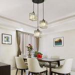 Cluster Pendant Light Adjustable Cylindrical Glass Shade - Image 8