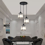 Cluster Pendant Light Cylindrical Glass Adjustable Suspension - Image 5