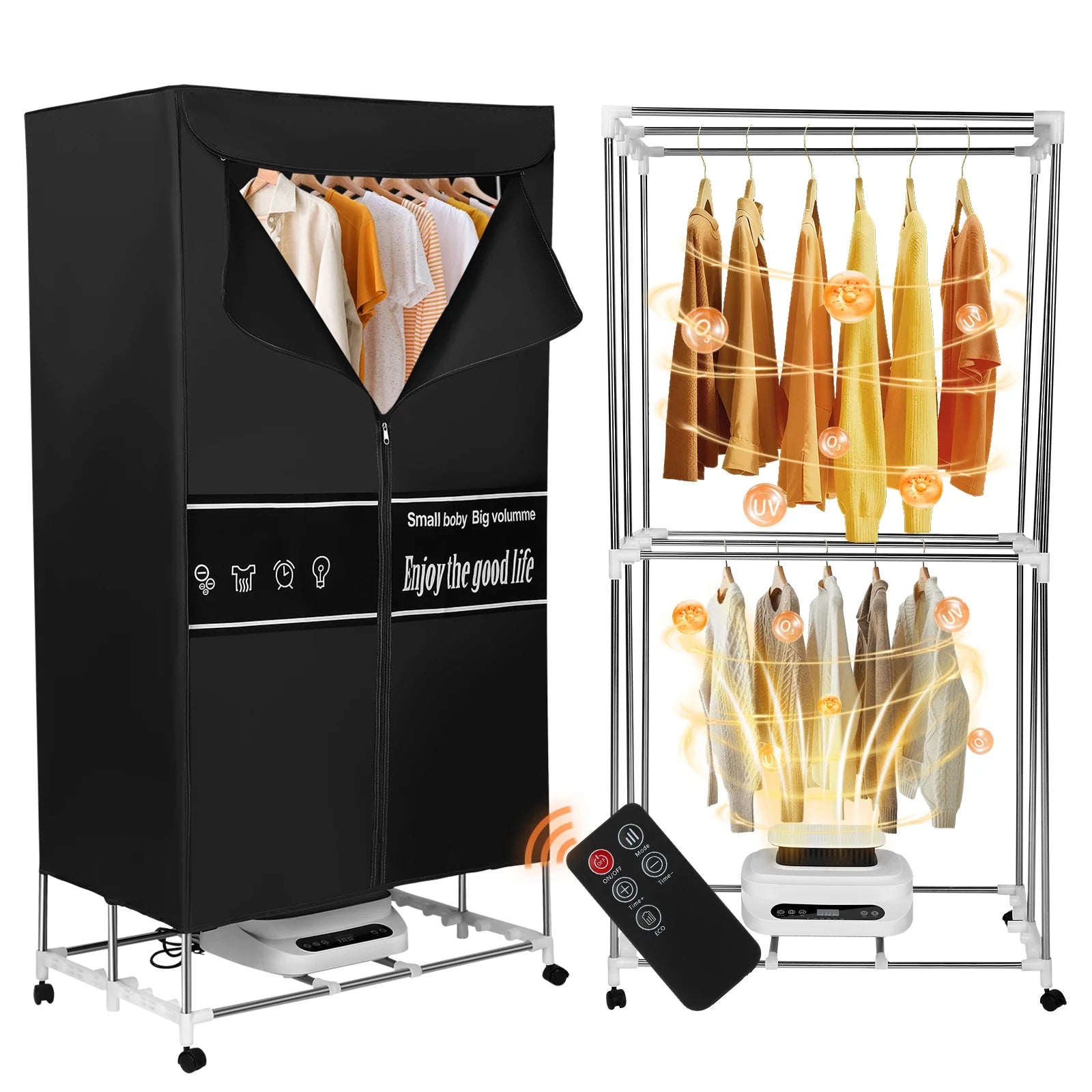 Compact Portable Electric Clothes Dryer With Home Quick Drying Folding Cloth Function - Image 1