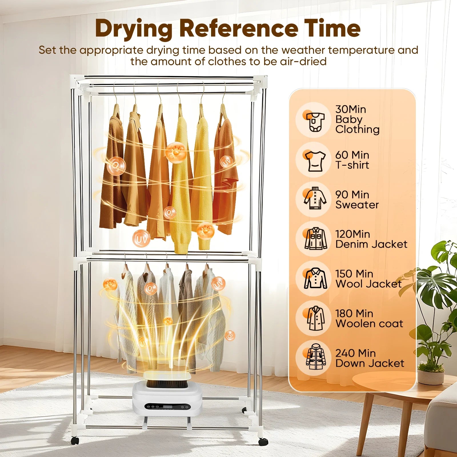 Compact Portable Electric Clothes Dryer With Home Quick Drying Folding Cloth Function - Image 6