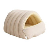 Corduroy Closed Cat Bed With Adjustable Tunnel Entrance - Image 9