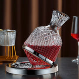 Crystal 360 Degree Rotating Wine Decanter - Image 1