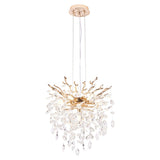 Crystal Branch Chandelier With Gold Metal Branches - Image 1