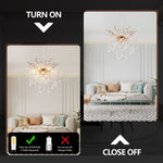 Crystal Branch Chandelier With Gold Metal Branches - Image 10