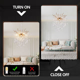 Crystal Branch Chandelier With Gold Metal Branches - Image 10