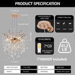Crystal Branch Chandelier With Gold Metal Branches - Image 4
