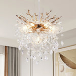 Crystal Branch Chandelier With Gold Metal Branches - Image 5