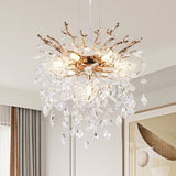 Crystal Branch Chandelier With Gold Metal Branches - Image 5