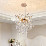 Crystal Branch Chandelier With Gold Metal Branches - Image 6