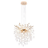 Crystal Branch Chandelier With Gold Metal Branches - Image 7