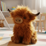 Cuddly Highland Cow Plush Toy With Shaggy Mane 25 Cm For Children And Adults - Image 1