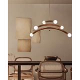 Curved Arm Globe Chandelier With Arc Glass Shades - Image 11