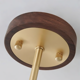 Curved Arm Globe Chandelier With Arc Glass Shades - Image 3