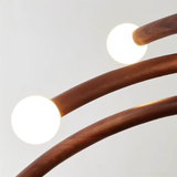 Curved Arm Globe Chandelier With Arc Glass Shades - Image 6