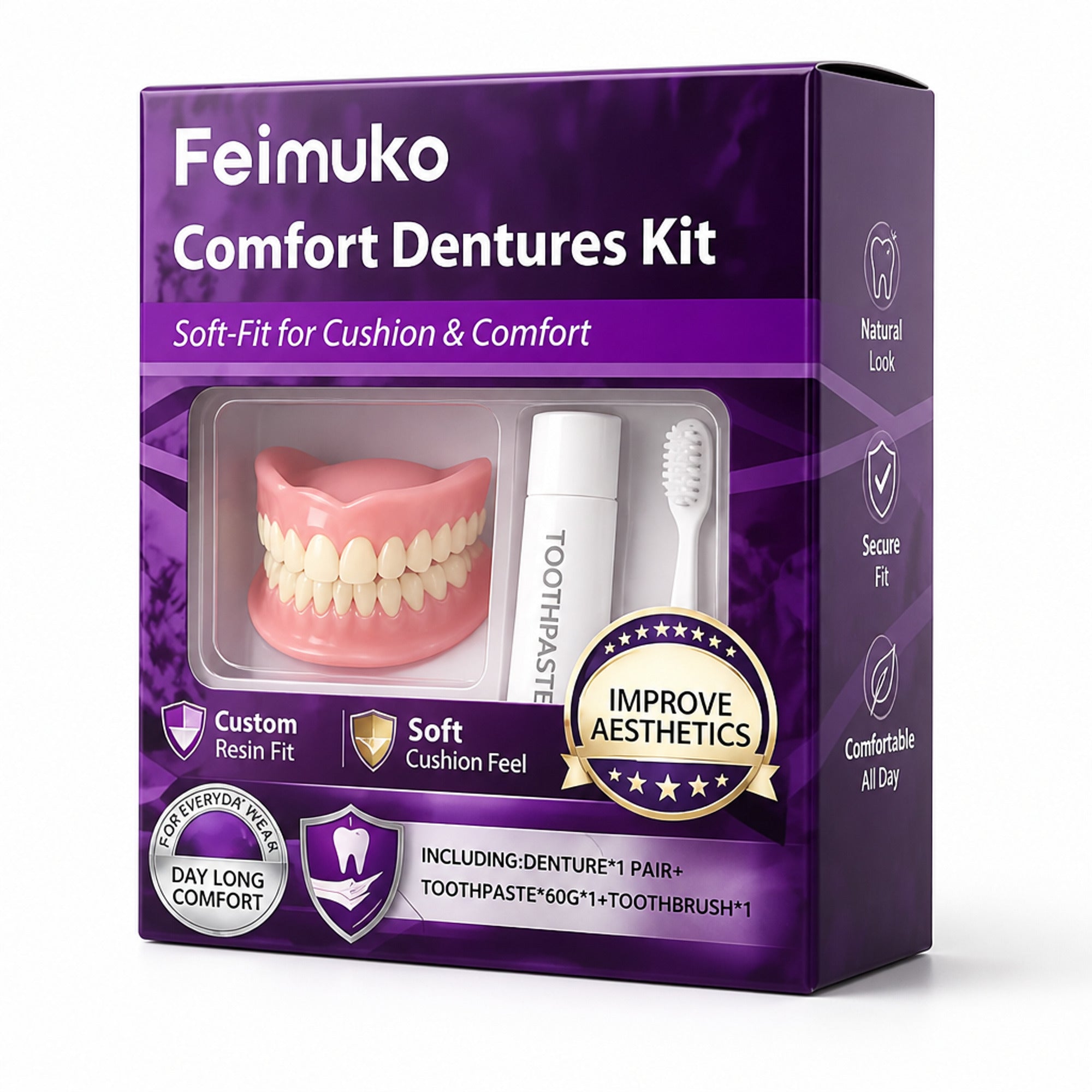 Custom-Moldable Comfort-Fit Snap On Veneers Kit For Instant Natural Smile Restoration - Image 5