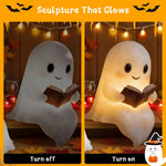 Cute Ghost Reading Book Halloween Table Decorations - Image 4