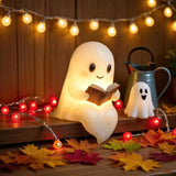 Cute Ghost Reading Book Halloween Table Decorations - Image 6