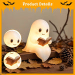 Cute Ghost Reading Book Halloween Table Decorations - Image 7