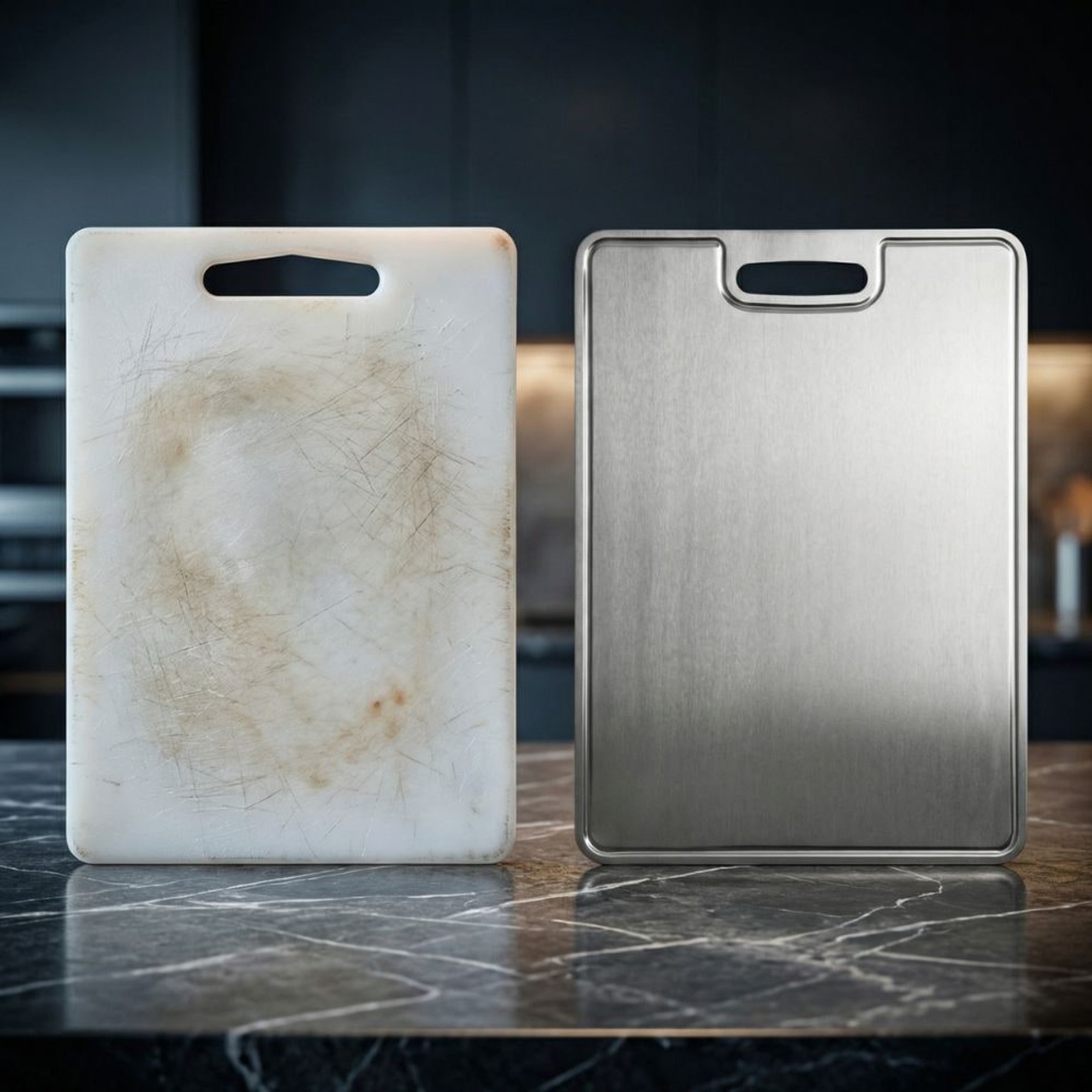 Cutting Board Silver Brushed Metal - Image 4