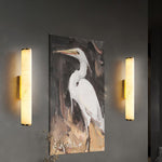 Modern Minimalist Spanish Marble Copper Wall Sconce LED 1-Light Lasson Living