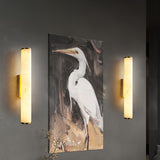 Modern Minimalist Spanish Marble Copper Wall Sconce LED 1-Light Lasson Living
