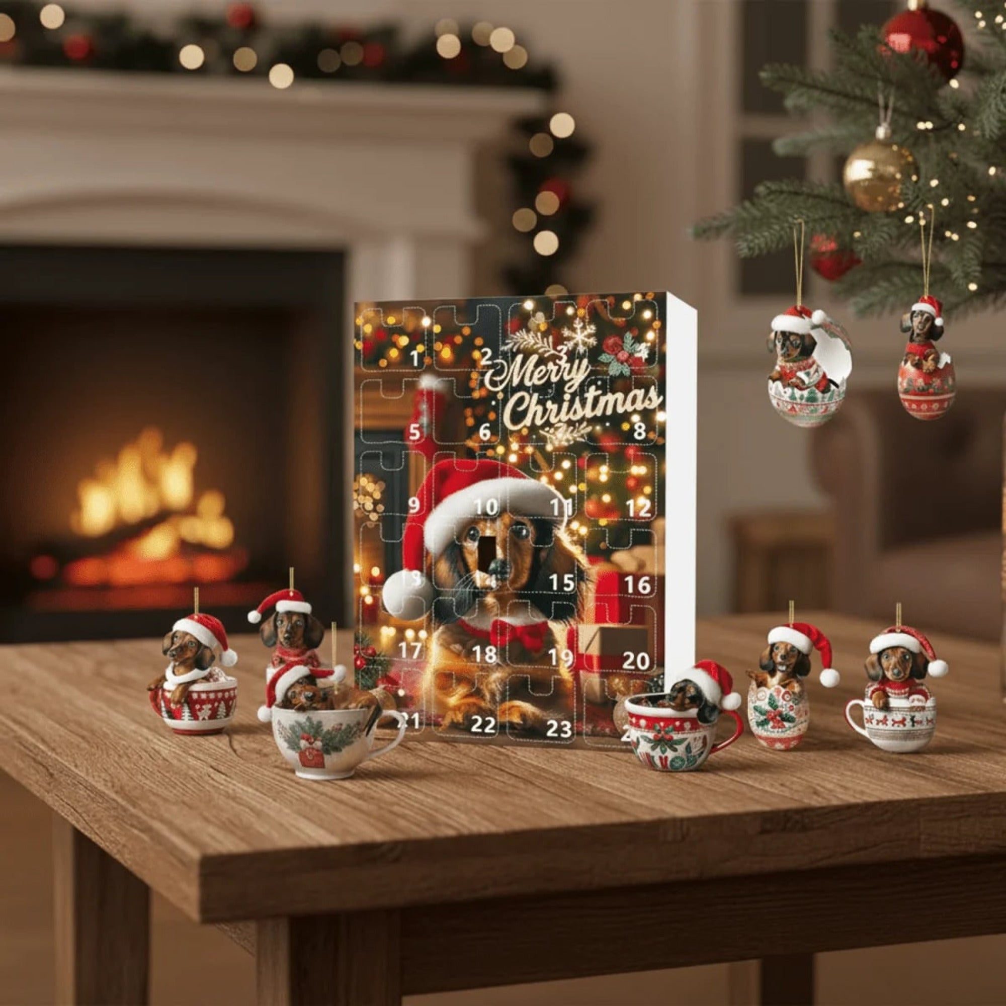 Dachshund Christmas Dog Advent Calendar With 24 Daily Toy Surprises - Image 2
