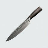 Damascus Chef Knife With 67-Layer Steel Blade And Resin-Wood Handle 20cm - Image 1