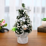 Decorated Artificial Christmas Tree Set Of Three Mini Fir Trees With Baubles Ribbons And Berries - Image 4