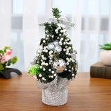 Decorated Artificial Christmas Tree Set Of Three Mini Fir Trees With Baubles Ribbons And Berries - Image 4