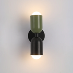 Modern Metal Cylinder LED Wall Sconce 2-Light Lasson Living