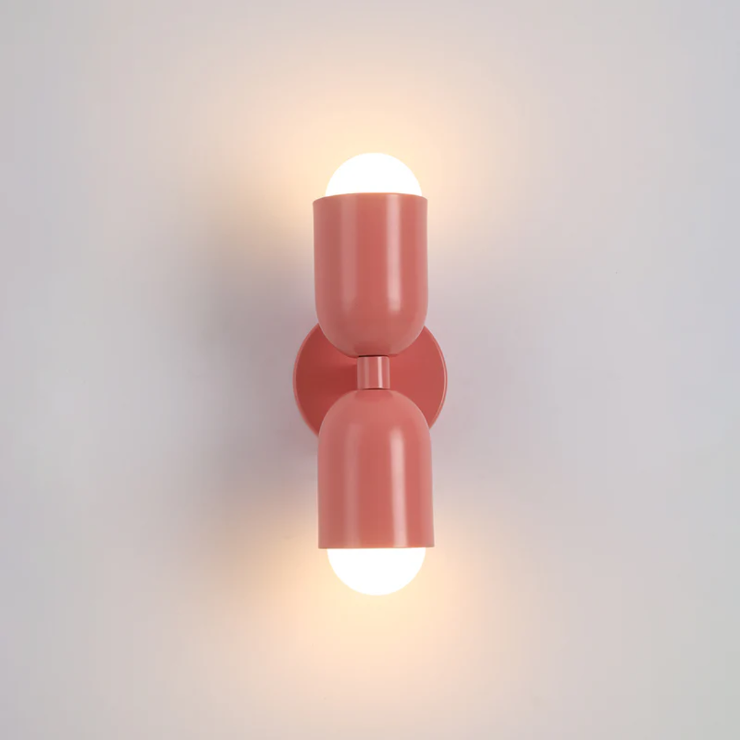 Modern Metal Cylinder LED Wall Sconce 2-Light Lasson Living