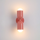 Modern Metal Cylinder LED Wall Sconce 2-Light Lasson Living