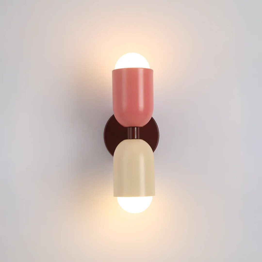 Modern Metal Cylinder LED Wall Sconce 2-Light Lasson Living