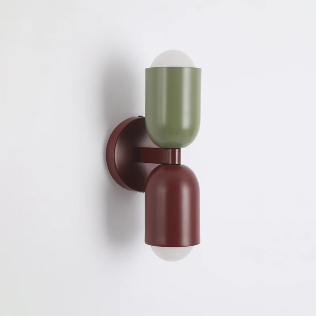 Modern Metal Cylinder LED Wall Sconce 2-Light Lasson Living
