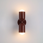 Modern Metal Cylinder LED Wall Sconce 2-Light Lasson Living