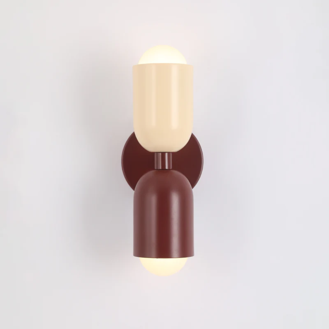 Modern Metal Cylinder LED Wall Sconce 2-Light Lasson Living