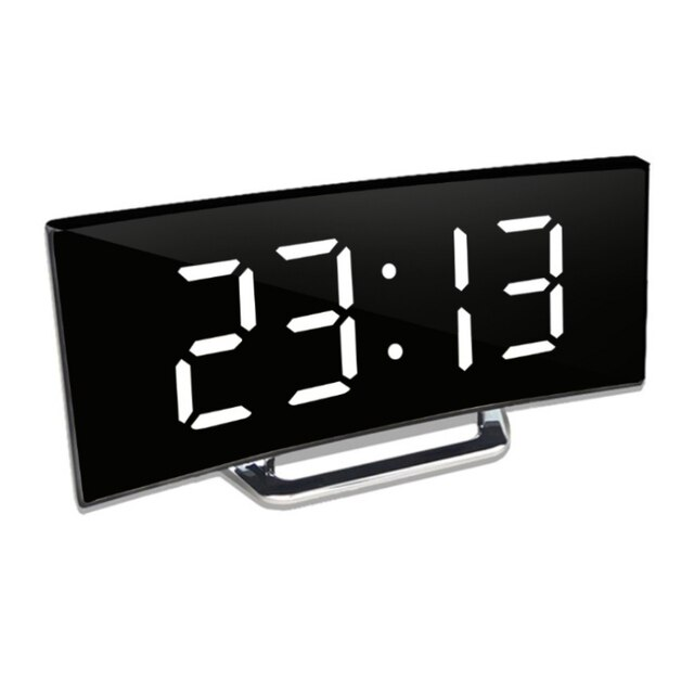 Digital Alarm Clock With Curved Mirror Display And Auto Dimming - Image 6